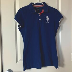 USPA. SIZE M Solid Polo Shirt